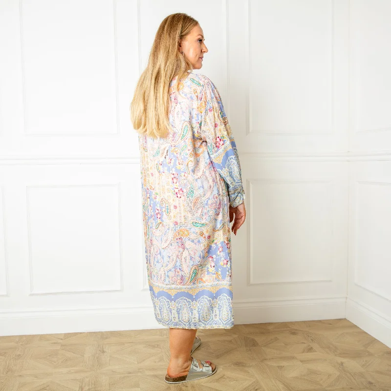 Long Sleeve Paisley Dress