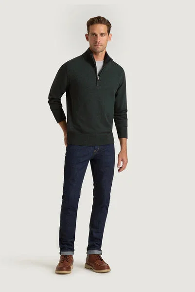 M.J. Bale - Perry Half Zip Sweater - Racing Green