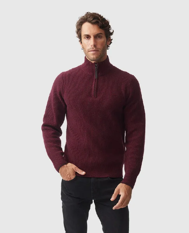 Rodd & Gunn - Robbies Road Merino Sweater - Berry