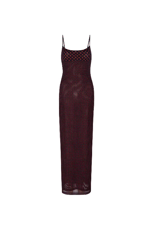 THAIS DRESS - BLACK POLKA DOT