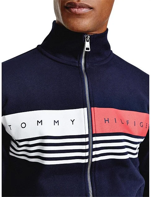 Tommy Hilfiger - Logo Zip-Through Sweatshirt Jacket - Desert Sky