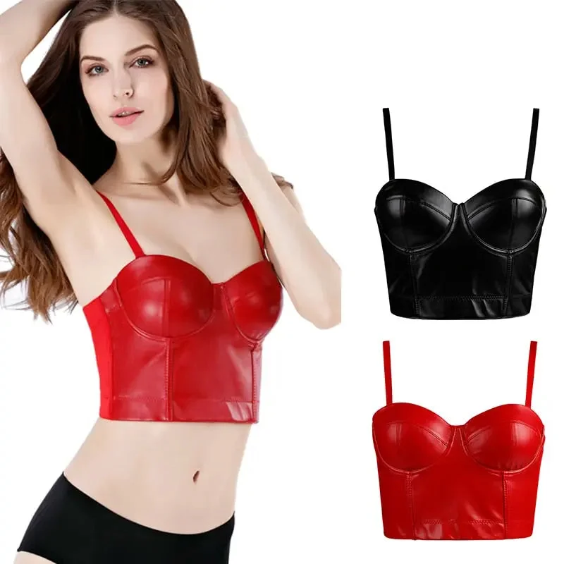 HLS Leather Corset Bralette Top