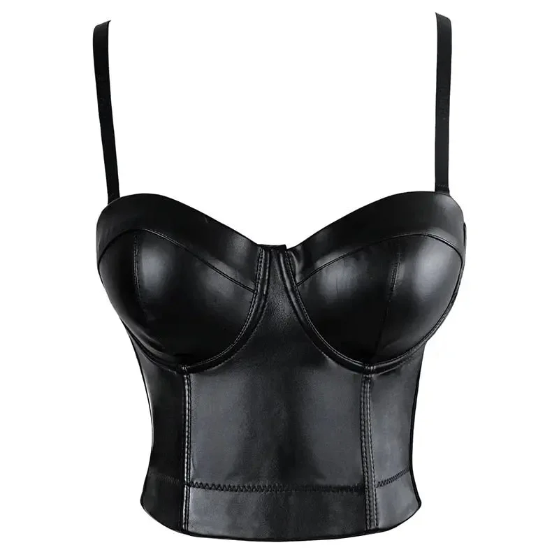 HLS Leather Corset Bralette Top