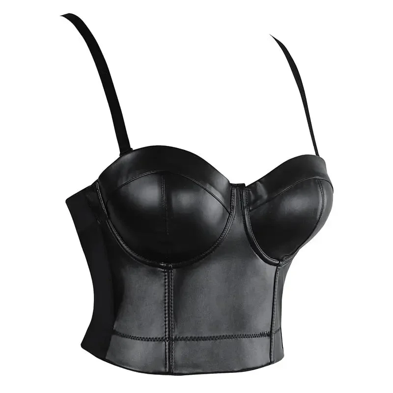 HLS Leather Corset Bralette Top