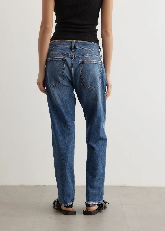 Dre Low-Rise Slim Boyfriend Jeans