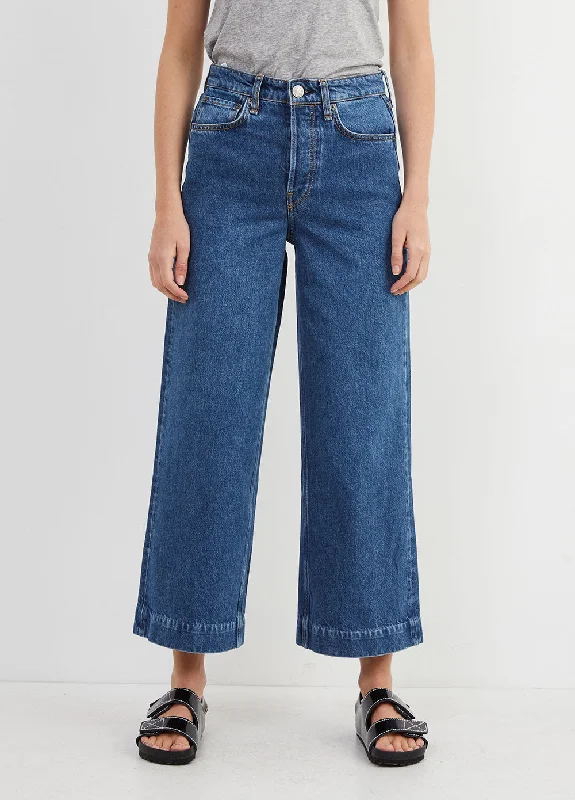 Maya High-Rise Ankle Wide-Leg Jeans