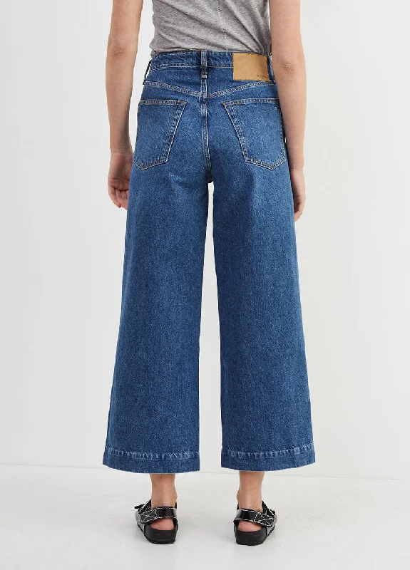 Maya High-Rise Ankle Wide-Leg Jeans