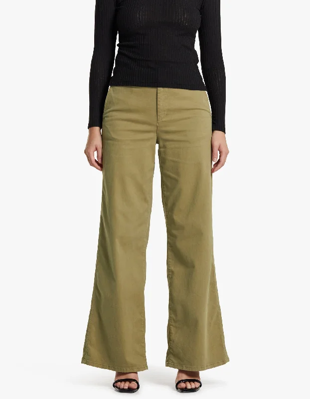 Sofie Wide Leg Chino - Khaki