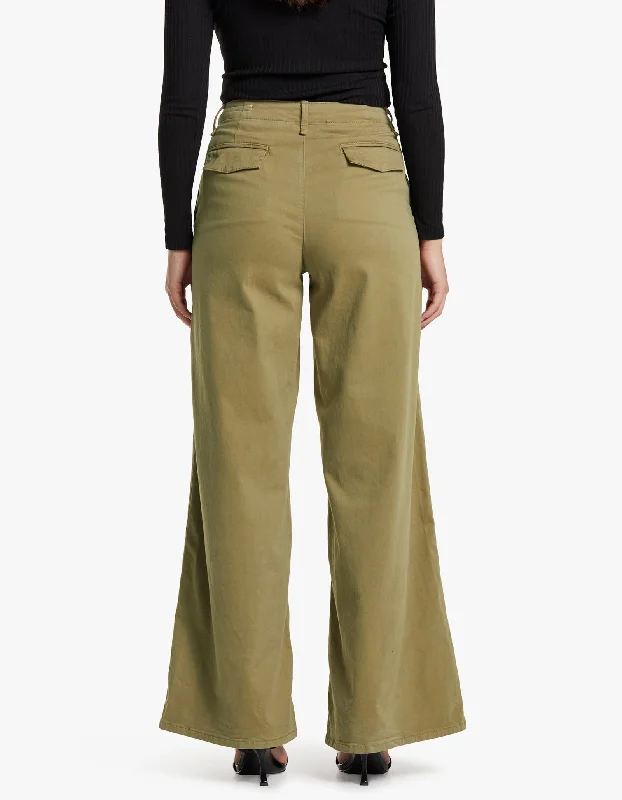 Sofie Wide Leg Chino - Khaki