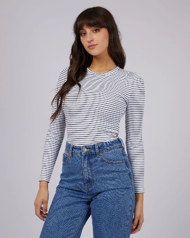 All About Eve Eve Rib Stripe Long Sleeve