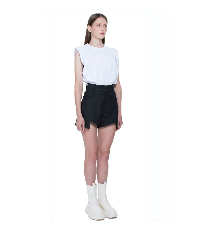 Asymmetric Hem with Panel Shorts