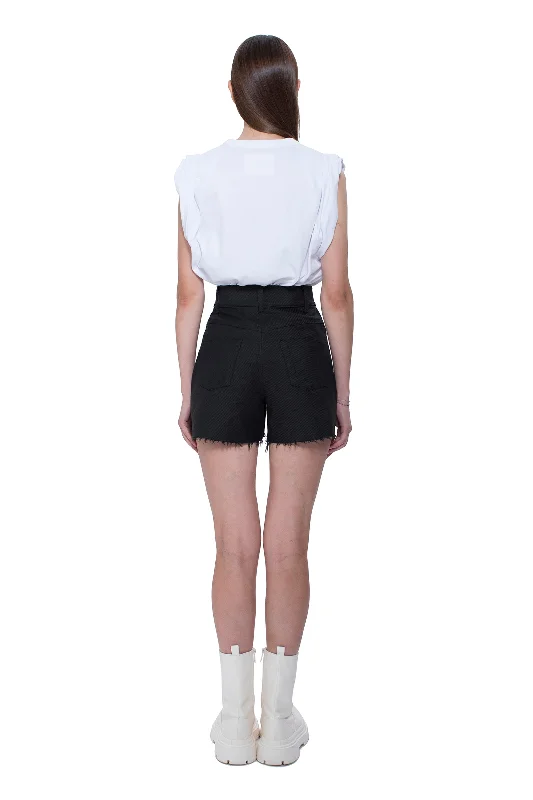 Asymmetric Hem with Panel Shorts