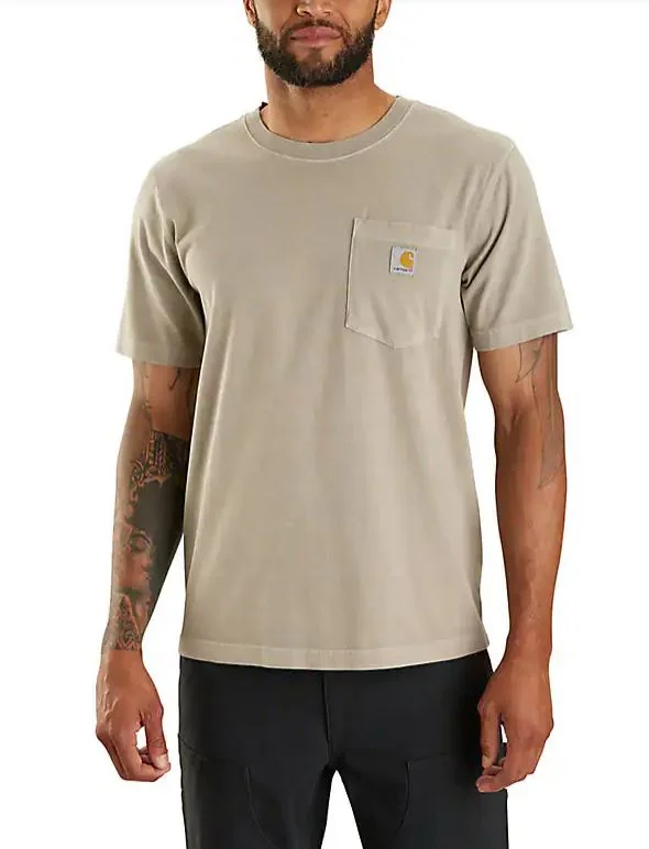 Relaxed Fit Lightweight Short-Sleeve Garment Dyed Pocket T-Shirt