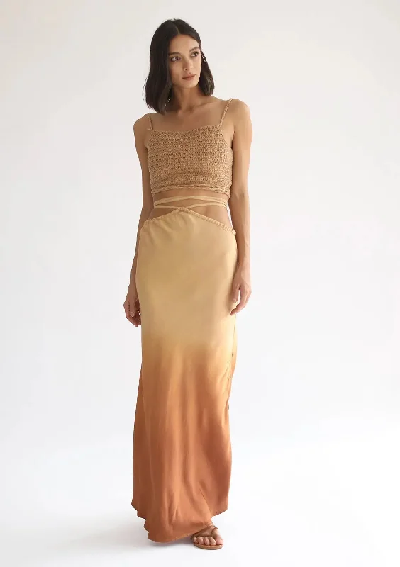 YARA MAXI SKIRT - INCA GOLD OMBRE