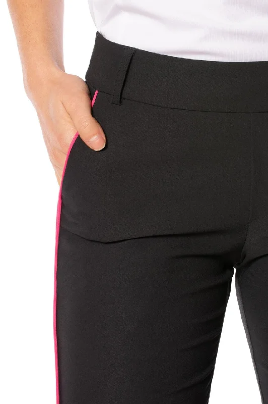 Black/Hot Pink Stretch Ankle Pant