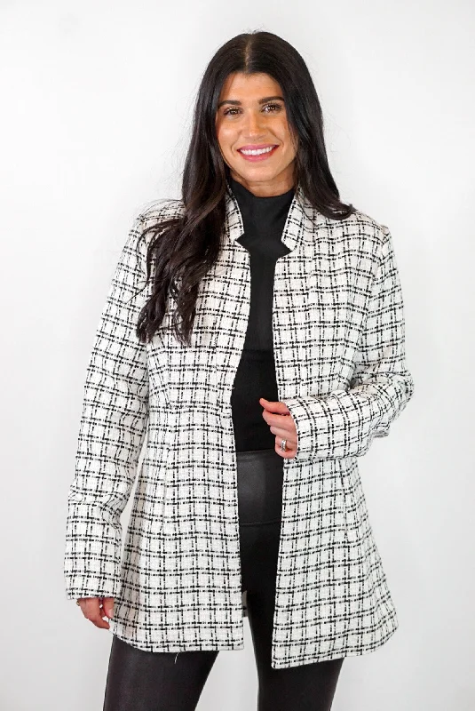 Black Plaid Off White Blazer