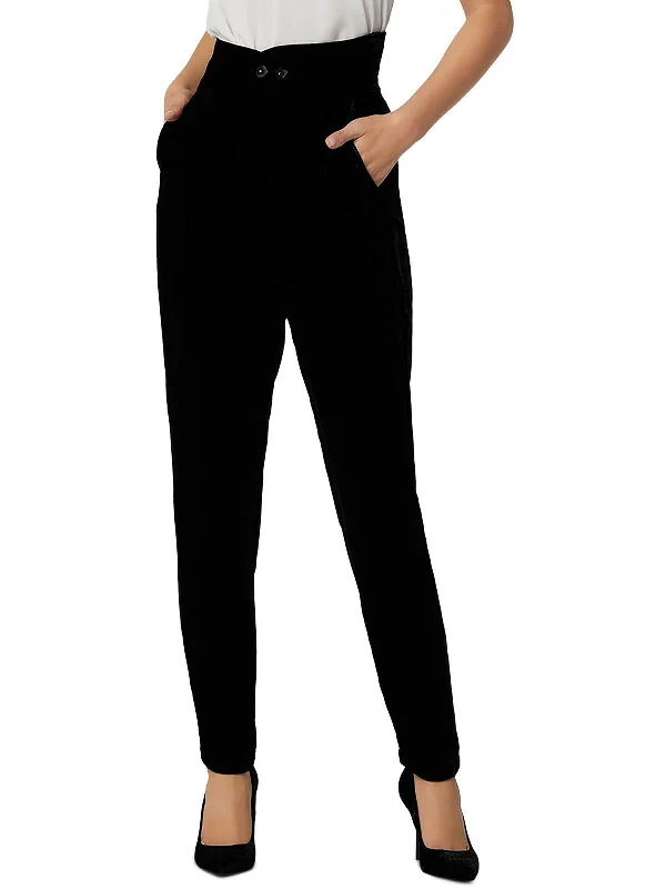 Farah Womens Velvet High Waist Dress Pants