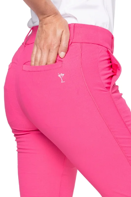 Hot Pink Stretch Ankle Pant