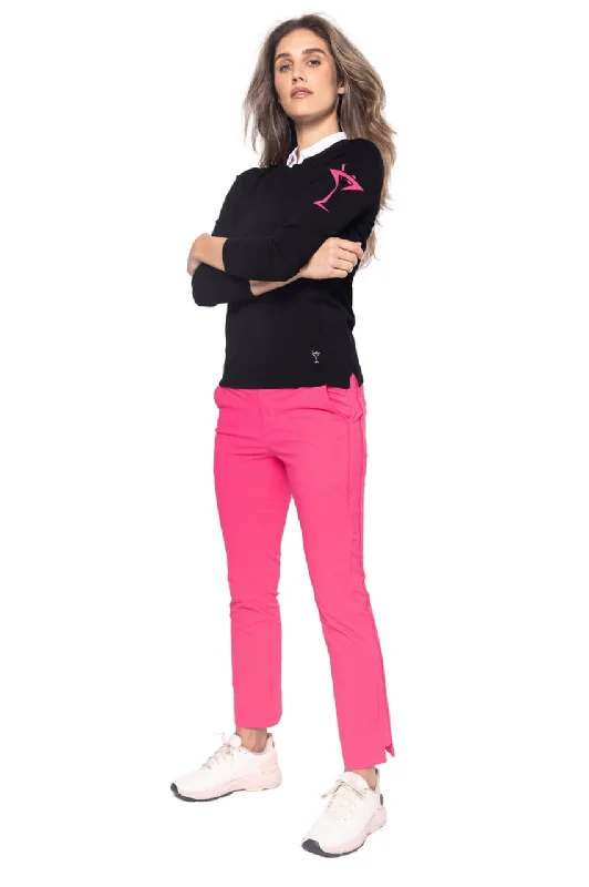 Hot Pink Stretch Ankle Pant