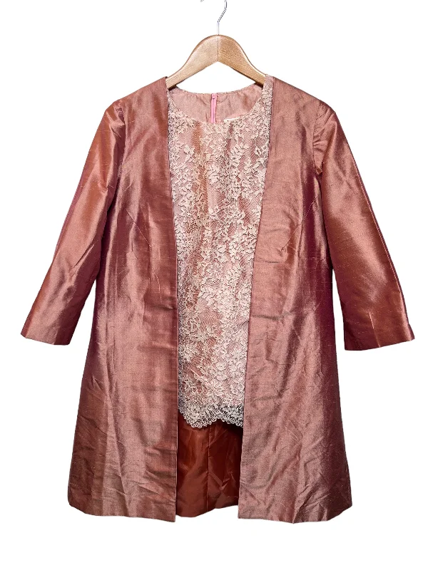 Joanna’s Bridal Pink Jacket with Flowery White Pink Top Set (Size XL)