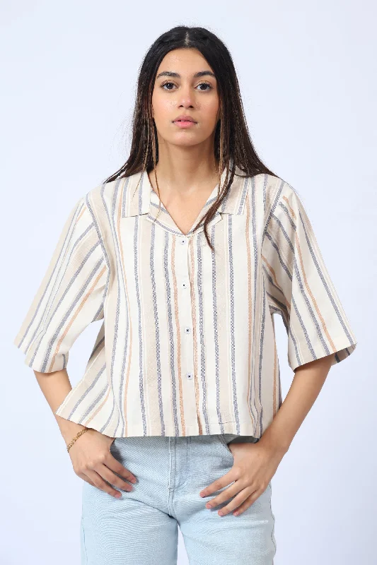 RELAXED FIT CROPPED SHIRT