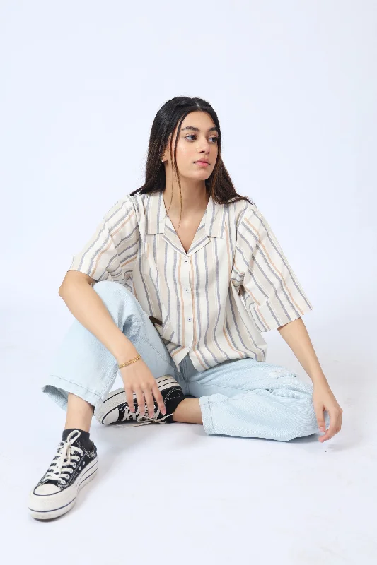 RELAXED FIT CROPPED SHIRT