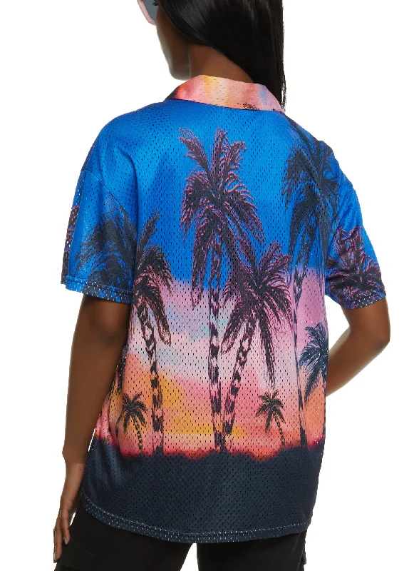 Jersey Mesh Hawaiian Shirt