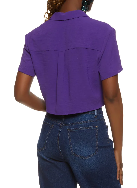 Short Sleeve Cropped Shirt