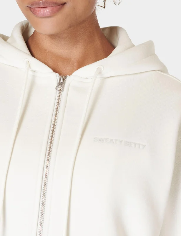 Powerhouse Zip Up Hoody - Lily White