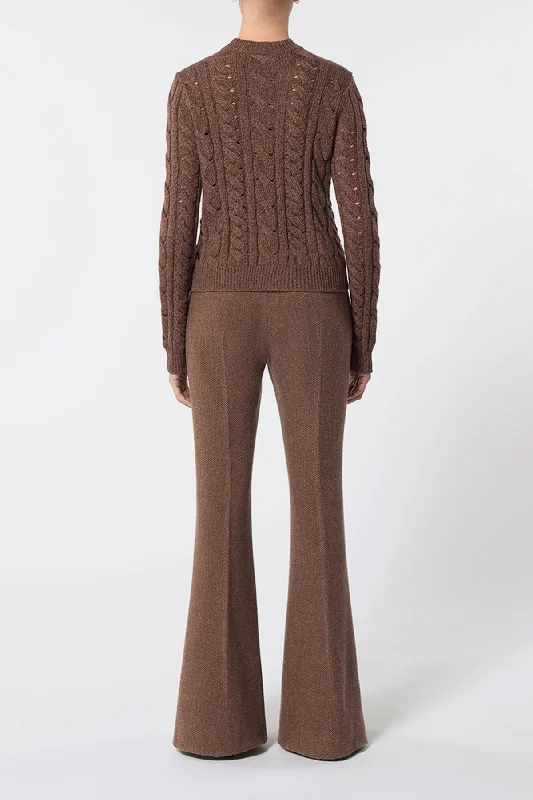 Anthea Knit Sweater in Chocolate Multi Cashmere