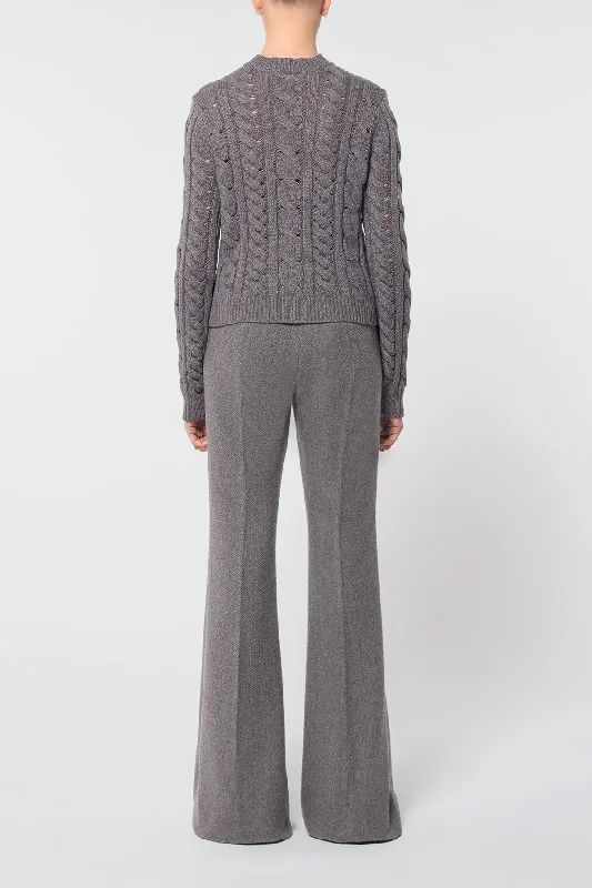 Anthea Knit Sweater in Dark Grey Multi Cashmere