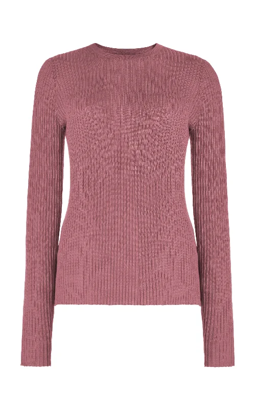 Browning Knit Sweater in Rose Quartz Cashmere Silk