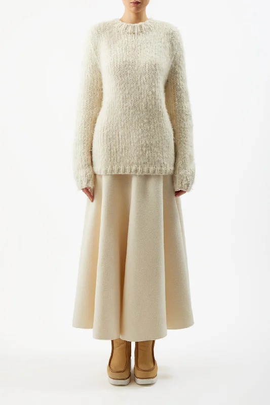 Lawrence Knit Sweater in Ivory Welfat Cashmere