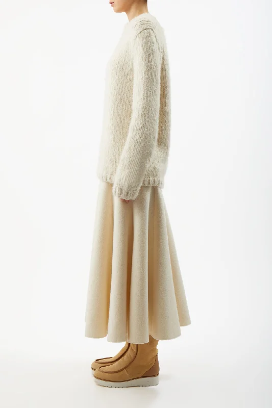 Lawrence Knit Sweater in Ivory Welfat Cashmere