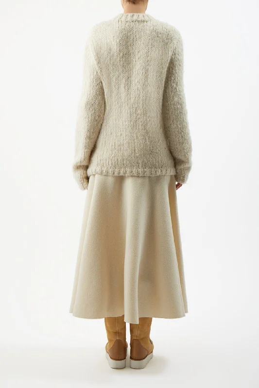 Lawrence Knit Sweater in Ivory Welfat Cashmere