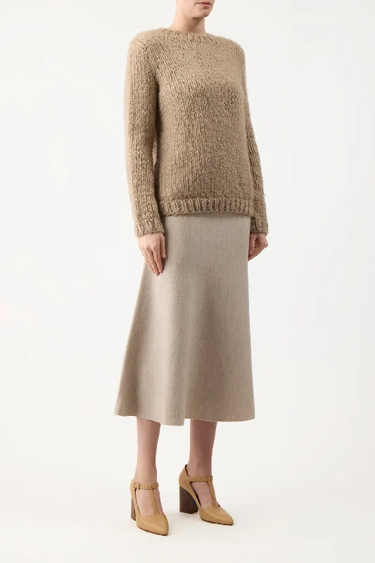 Lawrence Knit Sweater in Oatmeal Welfat Cashmere