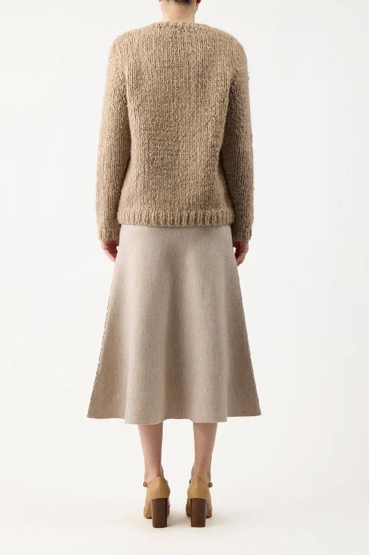 Lawrence Knit Sweater in Oatmeal Welfat Cashmere