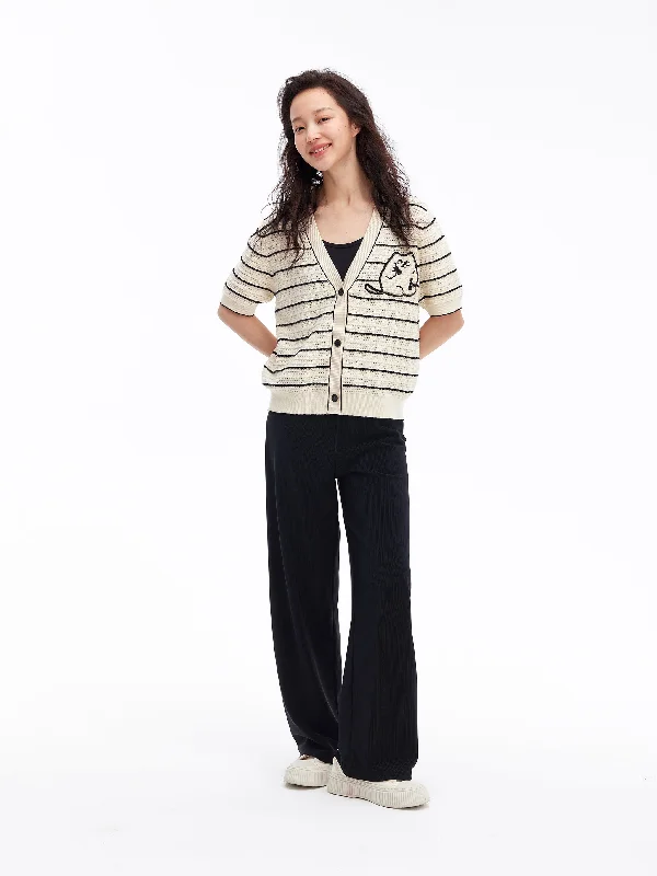 Classic Woven Stripe Cardigan