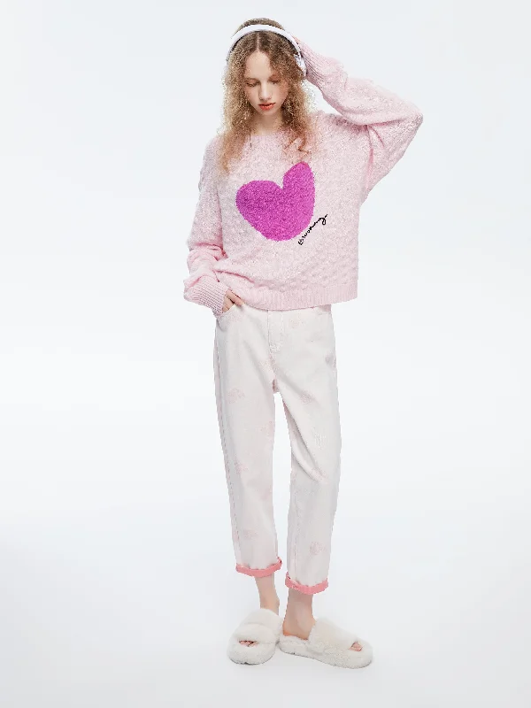 Watercolor Heart Cashmere Knit