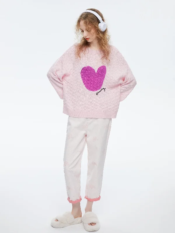 Watercolor Heart Cashmere Knit